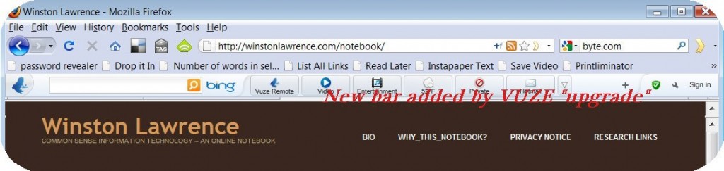 vuze browser toolbar hijack