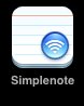 iPod Touch Simplenote application
